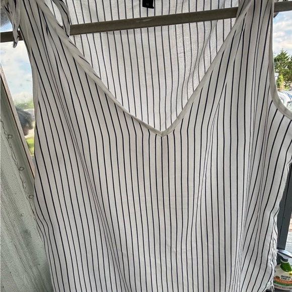 Striped V-Neck Women's Top - Picture 9 of 9